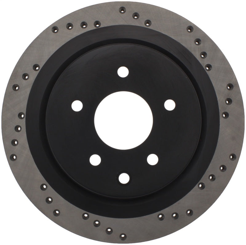 StopTech 08-09 Infiniti EX35 / 05-08 G35 / 09 G37 / 06-09 M35/M45 Drilled Right Rear Rotor (view 2)