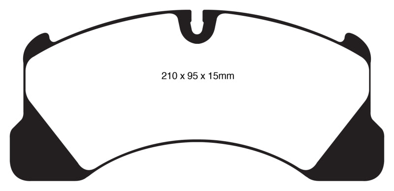 EBC 10+ Porsche Cayenne 3.0 Supercharged Hybrid Yellowstuff Front Brake Pads (view 10)