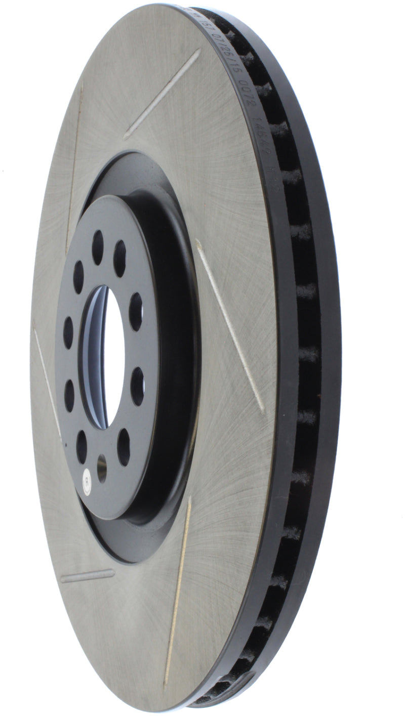 StopTech Power Slot 3/99-06 Audi TT/00-06 TT Quattro / 03-05 VW Golf GTi Right Front Slotted Rotor (view 2)