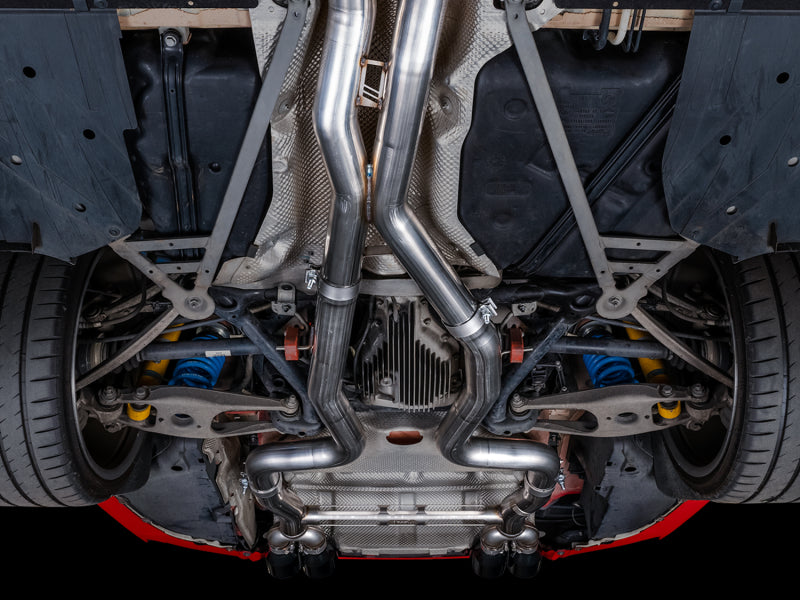 AWE Tuning BMW F8X M3/M4 Track Edition Cat-Back Exhaust - Diamond Black Tips (view 6)