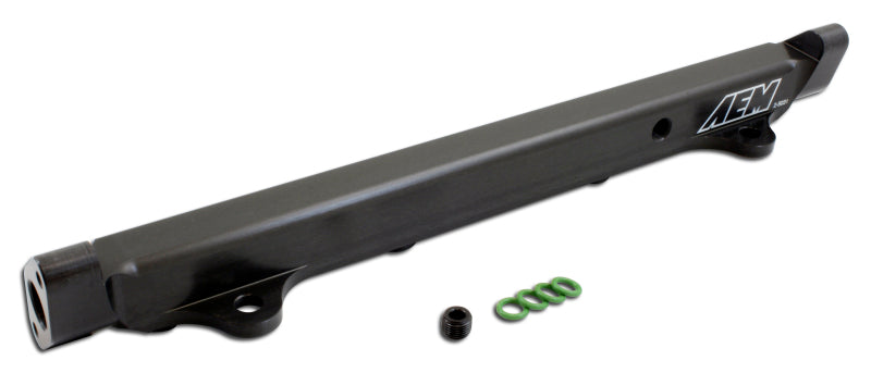 AEM 03-06 Evo 8 & 9 Black Fuel Rail Main image