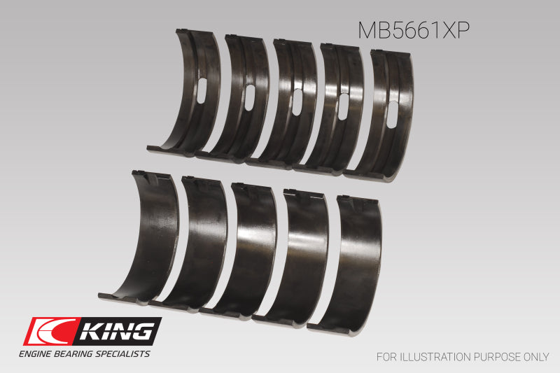 King Engine Bearings Audi/VW ADZ/ AWT/ APK/ BHP/ BPY/ AKS (Size 0.26) Main Bearing Set (view 3)