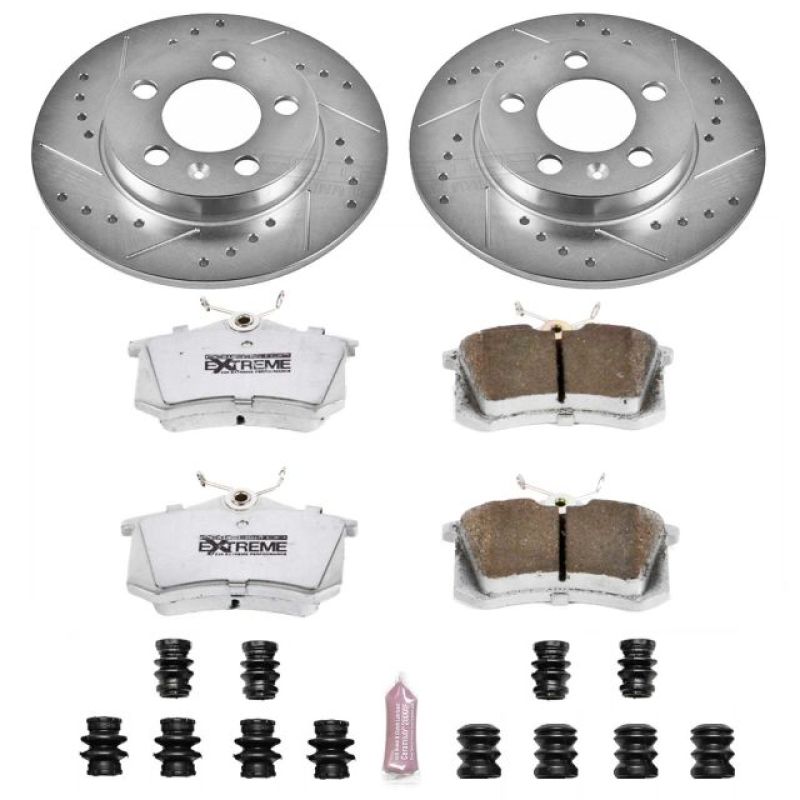 Power Stop 00-06 Audi TT Quattro Rear Z26 Street Warrior Brake Kit Main image