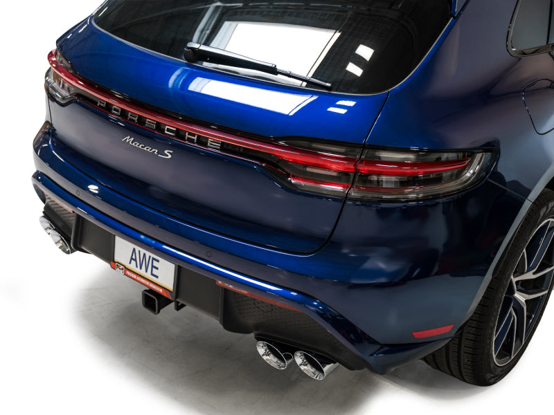 AWE Tuning 2022+ Porsche Macan 2.9TT Touring Edition Cat-Back Exhaust w/ Chrome Silver Tips (view 7)