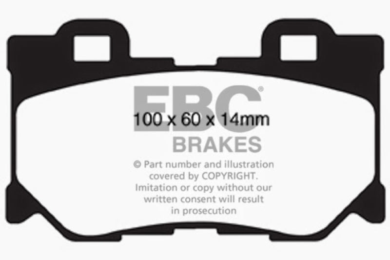 EBC 2013+ Infiniti Q50 Hybrid 3.5L Hybrid Sport Ultimax2 Rear Brake Pads (view 3)