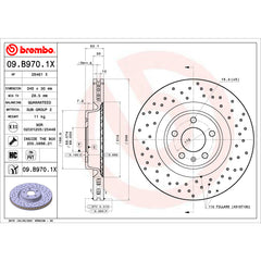 Brembo OE 14-15 Audi A6/A6 Quattro/12-16 S4/12-17 S5/17-20 Porsche Macan Friction Brake Disc