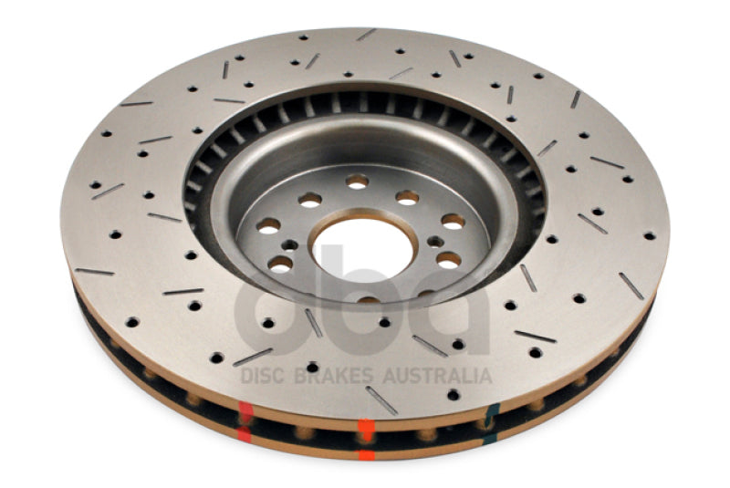 DBA 04-12 Subaru STi/2017 BRZ w/Perf. Pkg. 10 Stud Hole Front Drilled & Slotted 4000 Series Rotor (view 2)