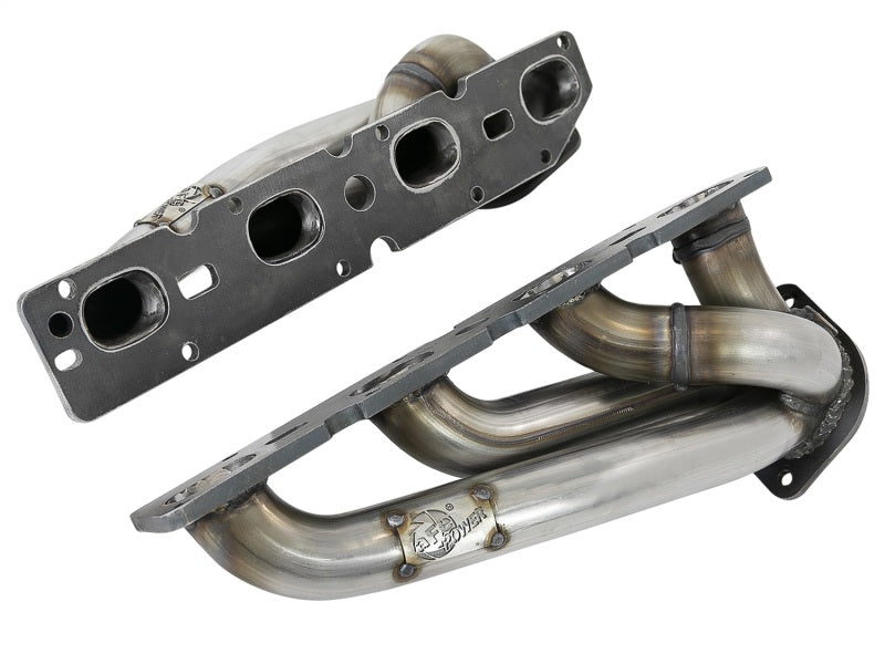 aFe Power Twisted Steel 304SS Shorty Header 09-18 Dodge Challenger / Charger V8-5.7L Main image
