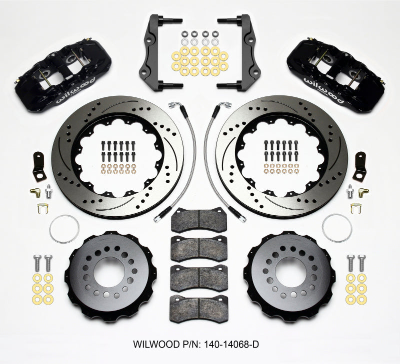 Wilwood AERO4 Rear Kit 14.25in Drilled 2014-Up Challenger w/Lines Main image