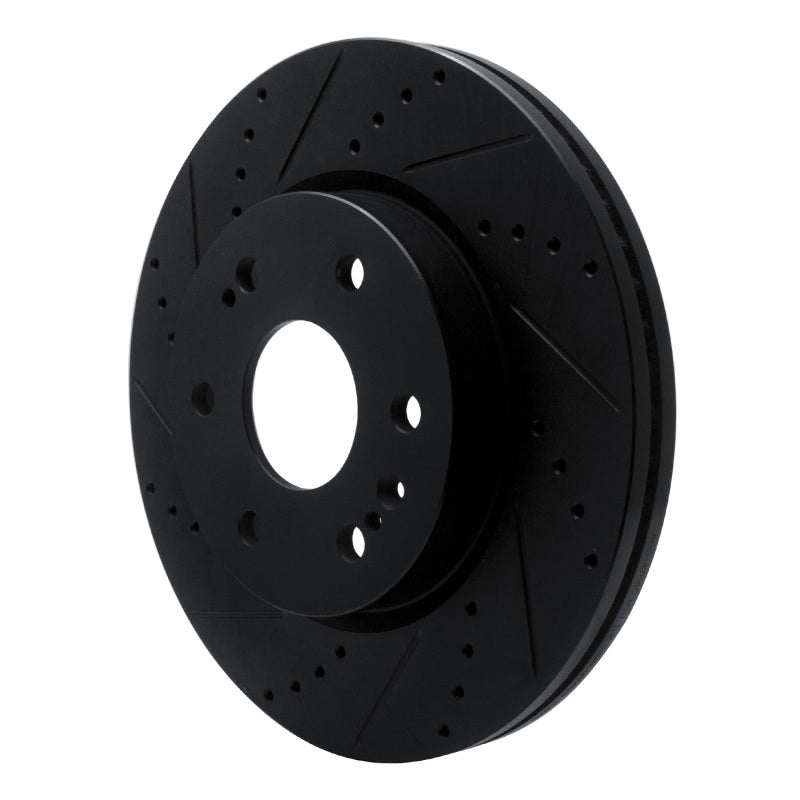 R1 2019-2026 Cadillac Escalade ESV Front Left Drilled & Slotted Black Brake Rotor Secondary image