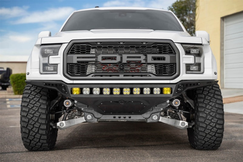 Addictive Desert Designs 17-20 Ford F-150 Raptor Rock Fighter Frame Cut Front Bumper (view 6)