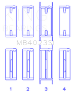 King Engine Bearings For FORD TAURUS V6 245CI/177CI/ Main Bearing (view 2)