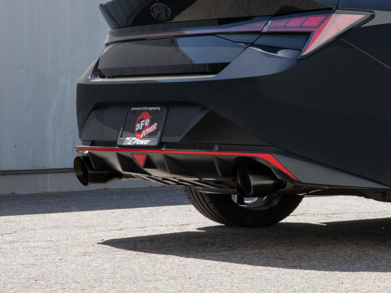 aFe Takeda Hyundai Elantra N 22-23 L4-2.0L (t) 3in 304 SS Cat-Back Exhaust w/ Black Tips (view 2)
