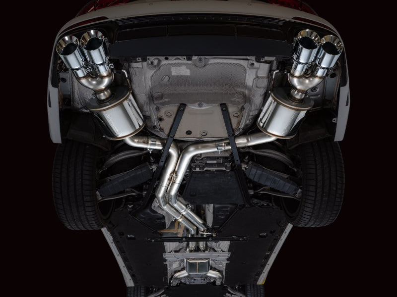 AWE Tuning 19-23 Audi C8 S6/S7 2.9T V6 AWD Touring Edition Exhaust - Chrome Silver Tips (view 8)