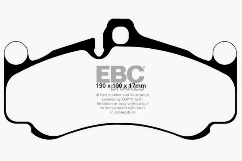 EBC 10-12 Porsche 911 (997) (Cast Iron Rotor only) 3.8 GT3 Redstuff Front Brake Pads Main image