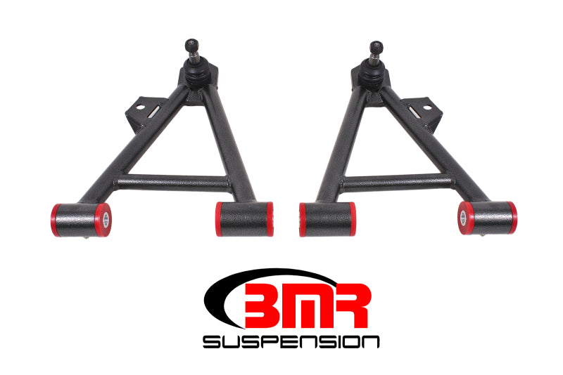 BMR 94-04 Mustang Lower Non-Adj. A-Arms (Coilover Only) w/ Tall Ball Joint (Poly) - Black Hammertone Main image