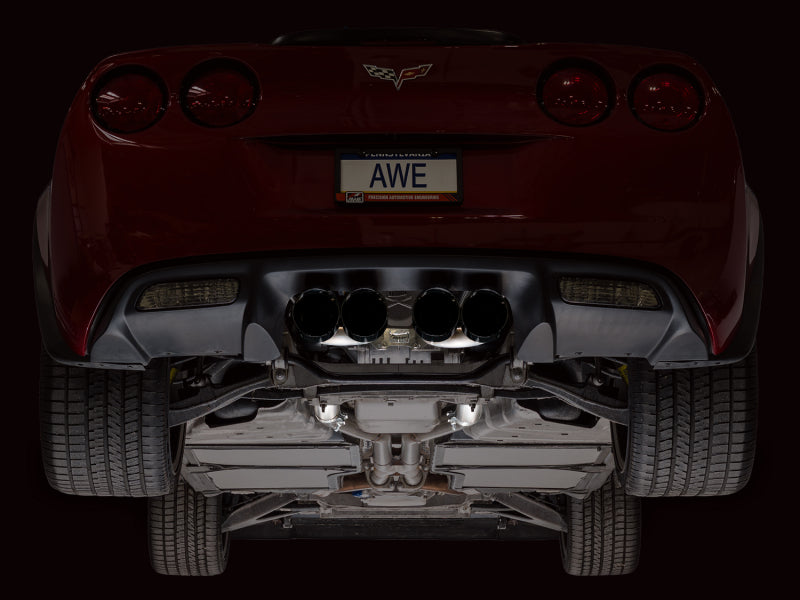 AWE Tuning 05-07 C6 Chevrolet Corvette 6.0L Track Edition Axle-Back Exhaust w/ Diamond Black Tips (view 5)