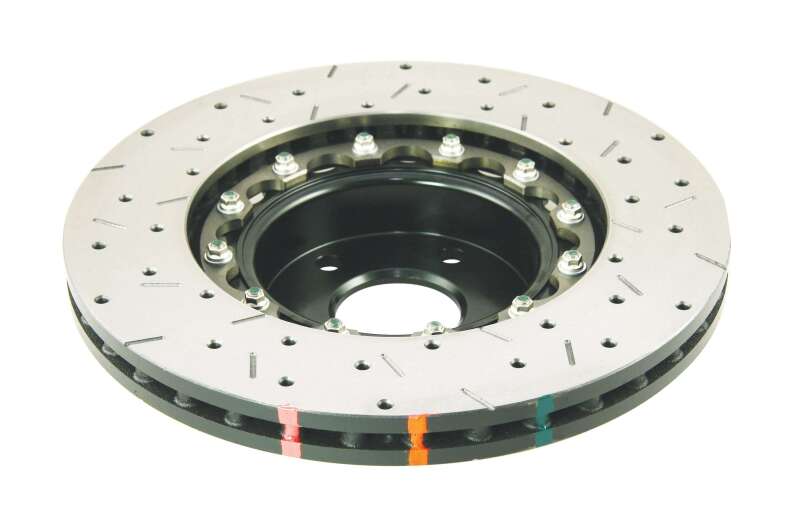 DBA 02-10 WRX / 13+ FR-S / 13+ BRZ Premium Front Drilled & Slotted 5000 Series Rotor w/ Black Hat (view 2)