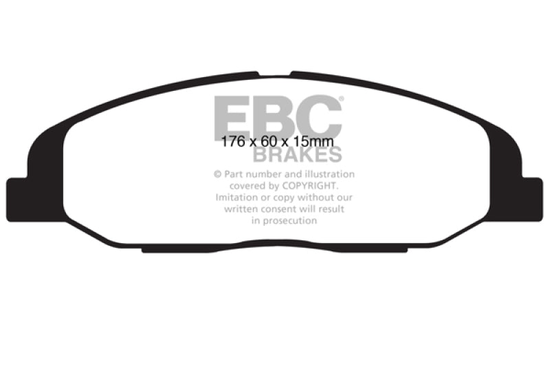 EBC 08-13 Cadillac CTS 3.0 Redstuff Front Brake Pads (view 2)