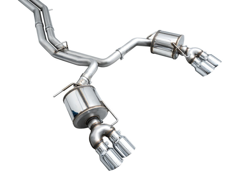 AWE Tuning 19-23 Audi C8 S6/S7 2.9T V6 AWD Touring Edition Exhaust - Chrome Silver Tips (view 16)