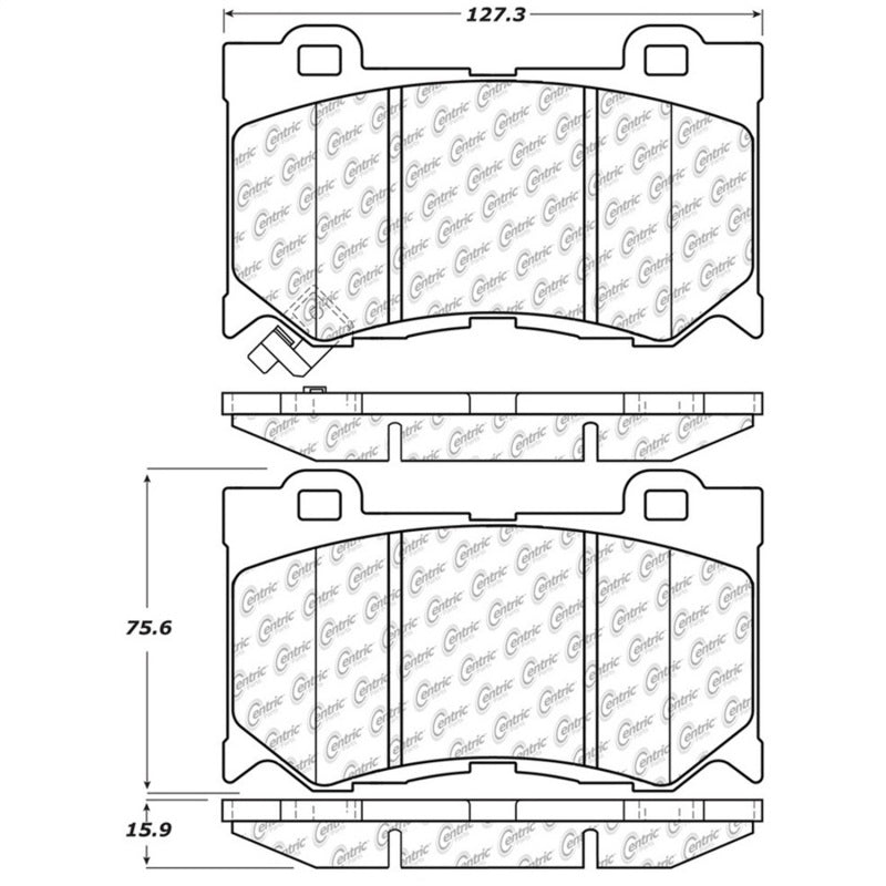 StopTech Street Touring 09-13 Infiniti FX35/FX37/FX45/FX50/08-13 G37 Front Brake Pads Main image