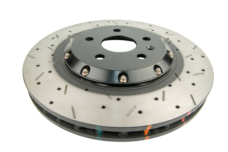 DBA 2010+ Camaro V8 SS Front Drilled & Slotted 5000 Series 2 Piece Rotor Assembled w/ Black Hat Main image
