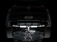 AWE Tuning MK8 Volkswagen Golf R 3in Touring Edition Quad Exhaust - Diamond Black Tips