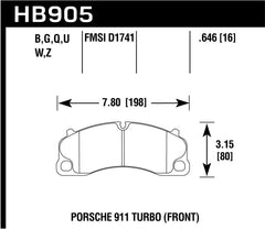 Hawk 14-18 Porsche 911 DTC-30 Front Brake Pads