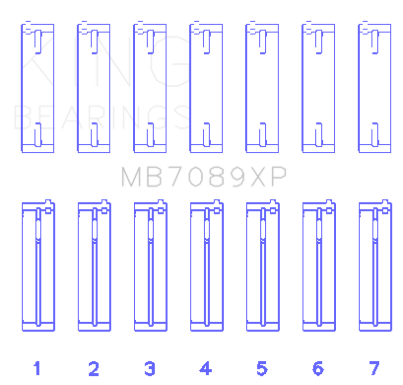 King Engine Bearings Volkswagen VR6 2.8L Performance Main Bearing Set - Size STD (view 3)