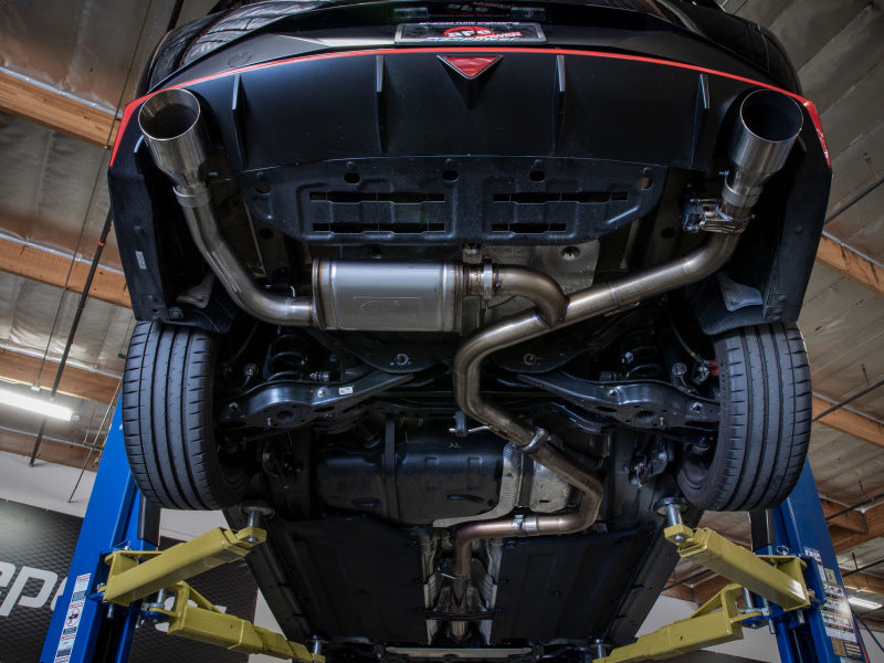 aFe Takeda Hyundai Elantra N 22-23 L4-2.0L (t) 3in 304 SS Cat-Back Exhaust w/ Black Tips (view 3)