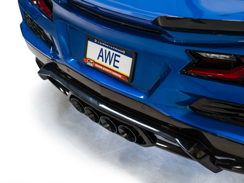 AWE Tuning 2023 C8 Corvette Z06 SwitchPath Cat-Back Exhaust - Diamond Black Tips (view 8)