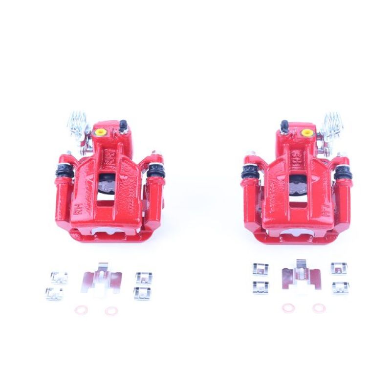 Power Stop 94-01 Ford Mustang Rear Red Calipers w/Brackets - Pair Main image