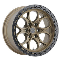 Weld W106 Ledge 6 17x9 / 6x139.7 BP / -12 Offset / 4.5 BS / 106.1 Bore Satin Bronze/Satin Black Ring