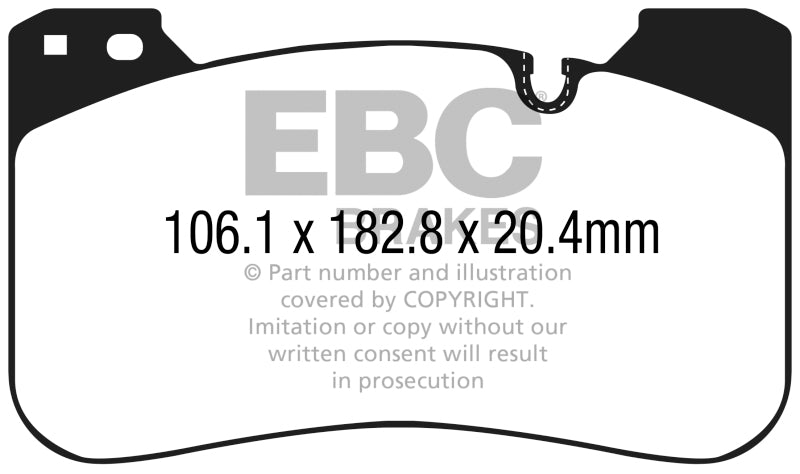 EBC 2018+ BMW M5 F90 Bluestuff Front Brake Pads (view 2)
