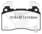EBC 14+ Chevrolet Corvette Stingray (C7) 6.2 (Z51 Performance Package) Bluestuff Front Brake Pads (view 2)