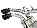 AWE Tuning 2021+ Cadillac CT4-V Blackwing SwitchPath Exhaust - Diamond Black Tips (view 11)