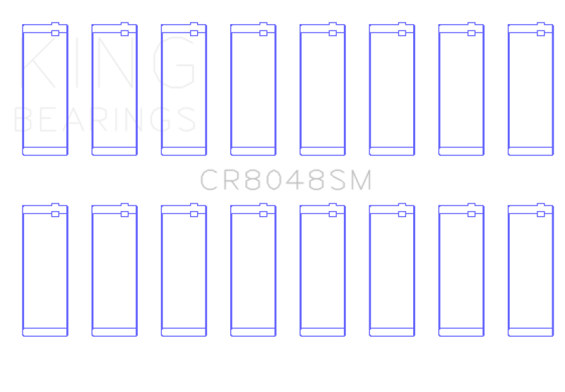 King Chrysler V8 / 5.7L / 6.1L / 6.4L Hemi Standard Rod Bearing Set (O/S Housing +.002in) (view 3)