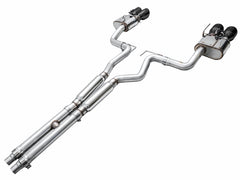 AWE 2024 Ford Mustang Dark Horse S650 RWD SwitchPath Cat-Back Exhaust w/ Quad Diamond Black Tips