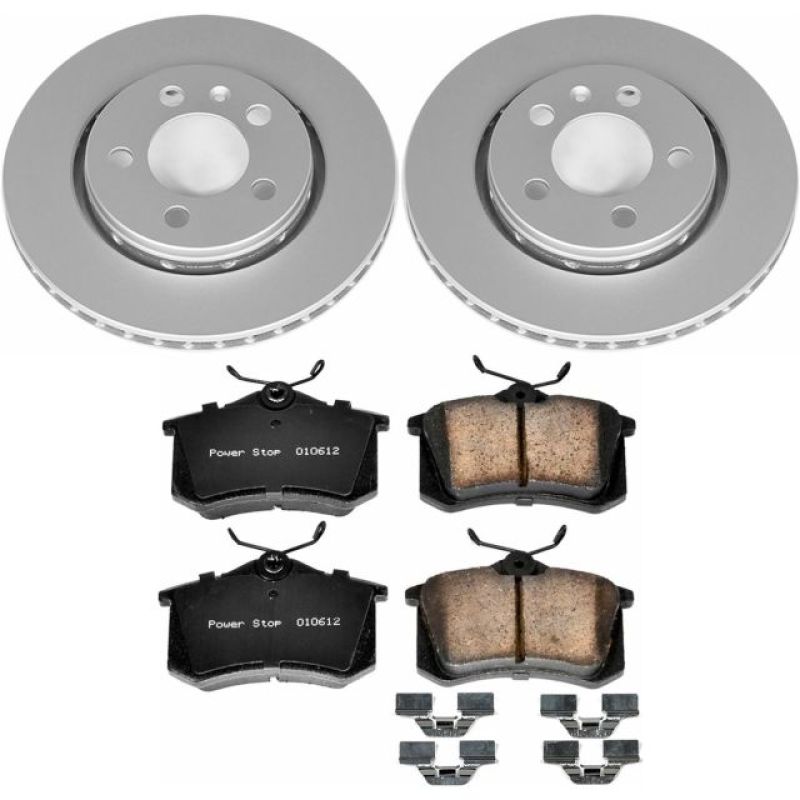 Power Stop 00-06 Audi TT Quattro Rear Z23 Evolution Sport Coated Brake Kit Main image