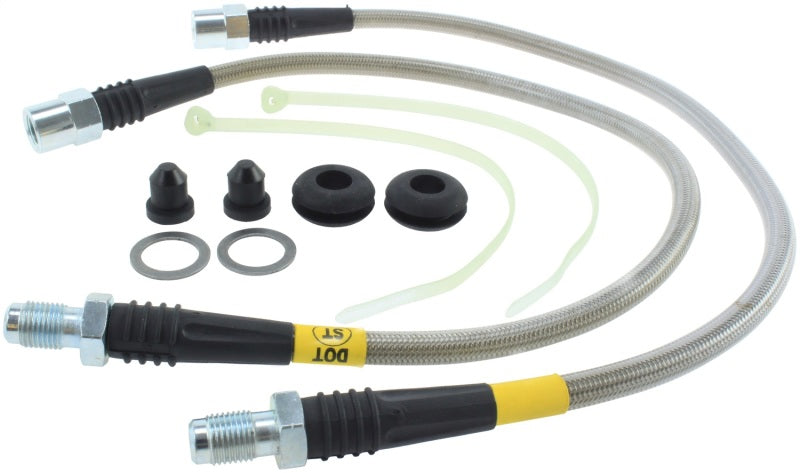 StopTech 04-08 Chrysler Crossfire / Mercedes Benz C/E/SLK Series Front SS Brake Line Kit Main image