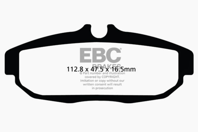 EBC 12 Ford Mustang 5.8 Supercharged (GT500) Shelby Yellowstuff Rear Brake Pads (view 5)