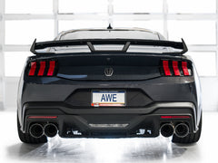 AWE 2024 Ford Mustang Dark Horse S650 RWD Track Edition Cat-Back Exhaust w/ Quad Chrome Silver Tips