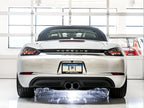 AWE Tuning Porsche 718 Boxster / Cayman Track Edition Exhaust - Chrome Silver Tips (view 3)