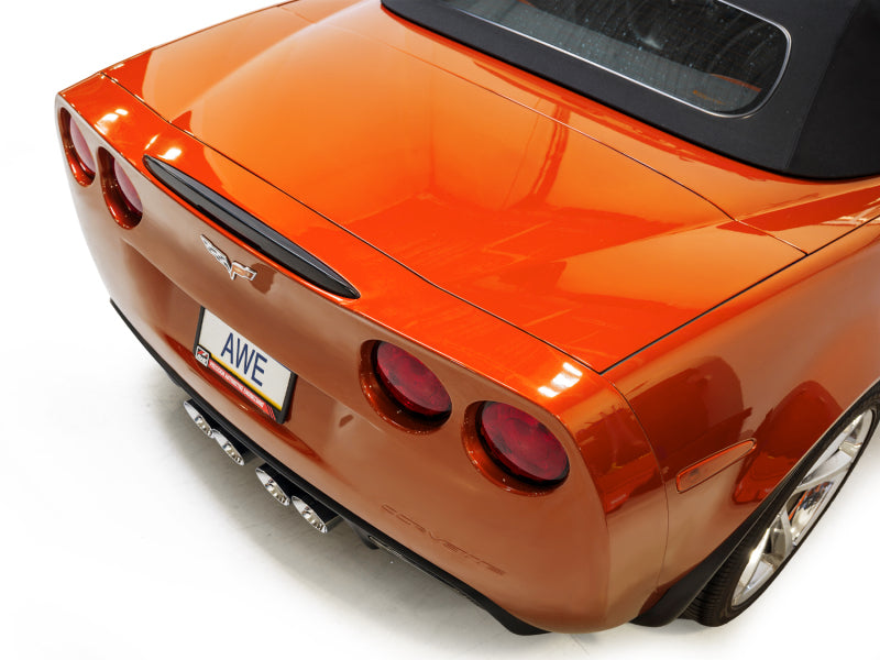 AWE Tuning 05-07 C6 Chevrolet Corvette 6.0L Touring Edition Axle-Back Exhaust w/ Chrome Silver Tips (view 7)