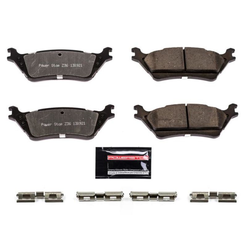Power Stop 12-19 Ford F-150 Rear Z36 Truck & Tow Brake Pads w/Hardware Main image