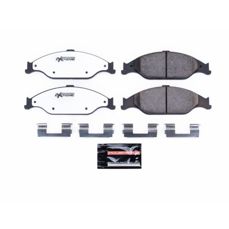 Power Stop 99-04 Ford Mustang Front Z26 Extreme Street Brake Pads w/Hardware Main image