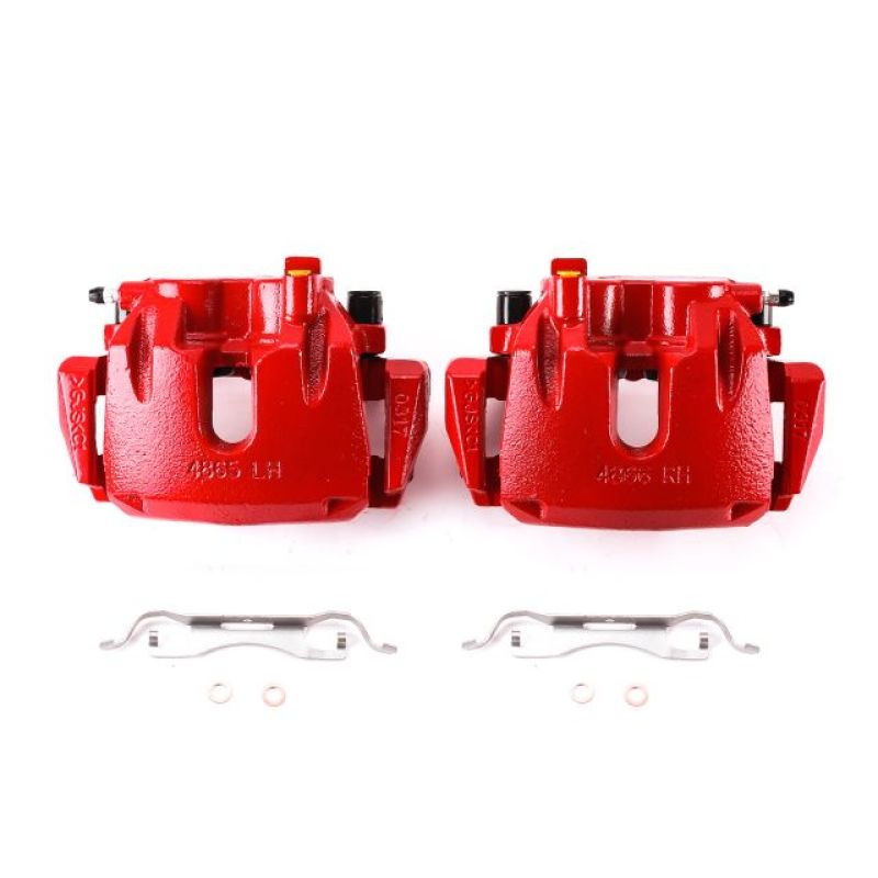 Power Stop 11-17 Dodge Durango Front Red Calipers w/Brackets - Pair Main image