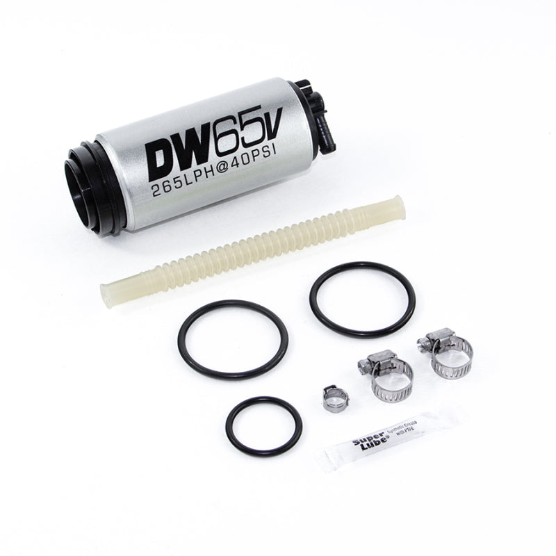 DeatschWerks DW65v Series 265 LPH Compact In-Tank Fuel Pump w/ VW/Audi 1.8T FWD Set Up Kit Main image