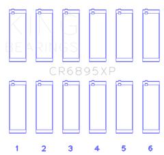 King Engine Bearings Ford Ecoboost 3.5L V6 (Size STDX) Tri Metal Connecting Rod Bearing Set