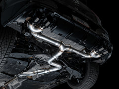 AWE Tuning MK8 Volkswagen Golf R 3in Track Edition Quad Exhaust - Diamond Black Tips